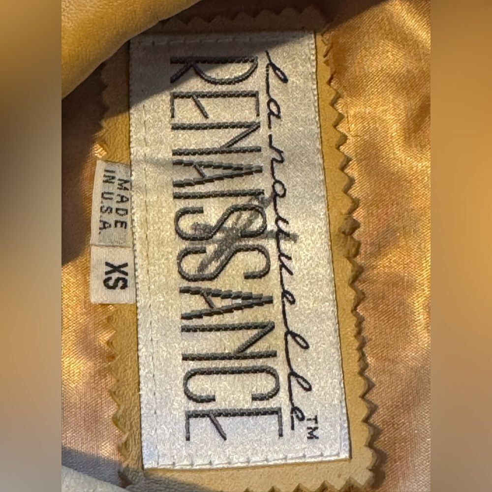 La‎ Nouvelle Renaissance Unisex XS %100 Leather Butter Yellow Jacket - Picture 8 of 14